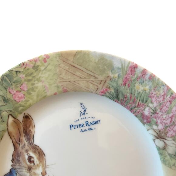 Peter Rabbit Salad Plates Spring Garden The World Of Beatrix Potter 8" Set 4 New - Picture 4 of 16